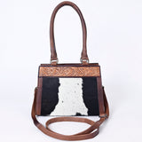 American Darling Western Tote Bag with Hair-On Cowhide, Hand-Tooled Floral Leather, Premium Craftsmanship & Everyday Carry Design