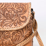 American Darling Western Leather Crossbody Bag – Handcrafted with Hand-Tooled Floral Carving, Genuine Leather, Durable and Stylish