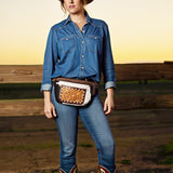 ADBG1110 American Darling Fanny Pack Hand Tooled Hair-On Genuine