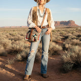 ADBG1112 American Darling Cross Body Saddle Blanket Genuine Leather