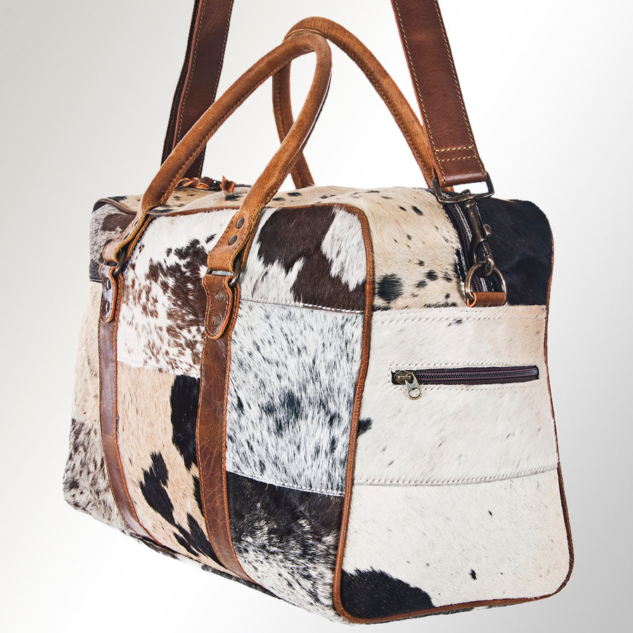 American Darling ADBG391 Duffel Hand Tooled Hair-On Genuine Leather by Hilason – Cowboy and equestrian accessories