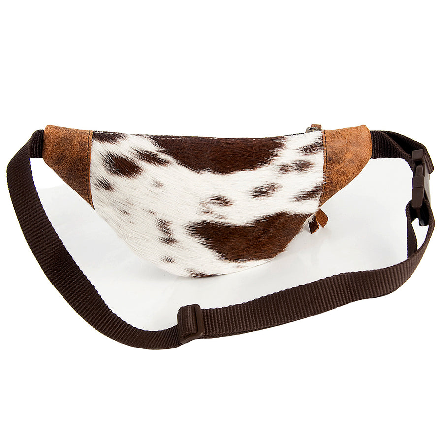 American Darling Western Fanny pack Hand Tooled Floral Carved Hair-On Cowhide Genuine Vegetable Tanned Leather Waist Bag