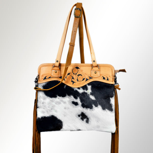 American Darling Cross Body Hand Tooled Hair on-Genuine Leather Western Women Bag Handbag Purse | Crossbody for Cute - Uhorse