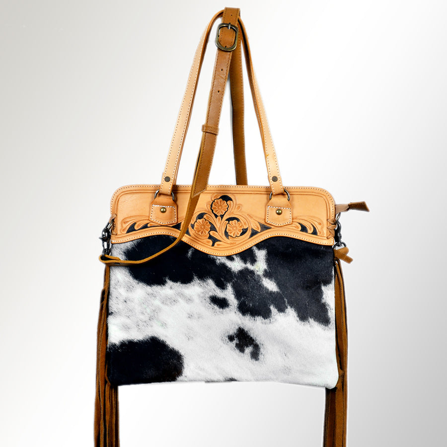 American Darling Cross Body Hand Tooled Hair on-Genuine Leather Western Women Bag Handbag Purse | Crossbody for Cute - Uhorse