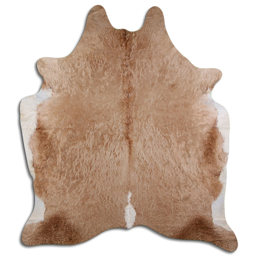 8 Ft X 7 Ft Brazilian Cowhide Skin Rug Hair-On Leather Carpet - Hilason
