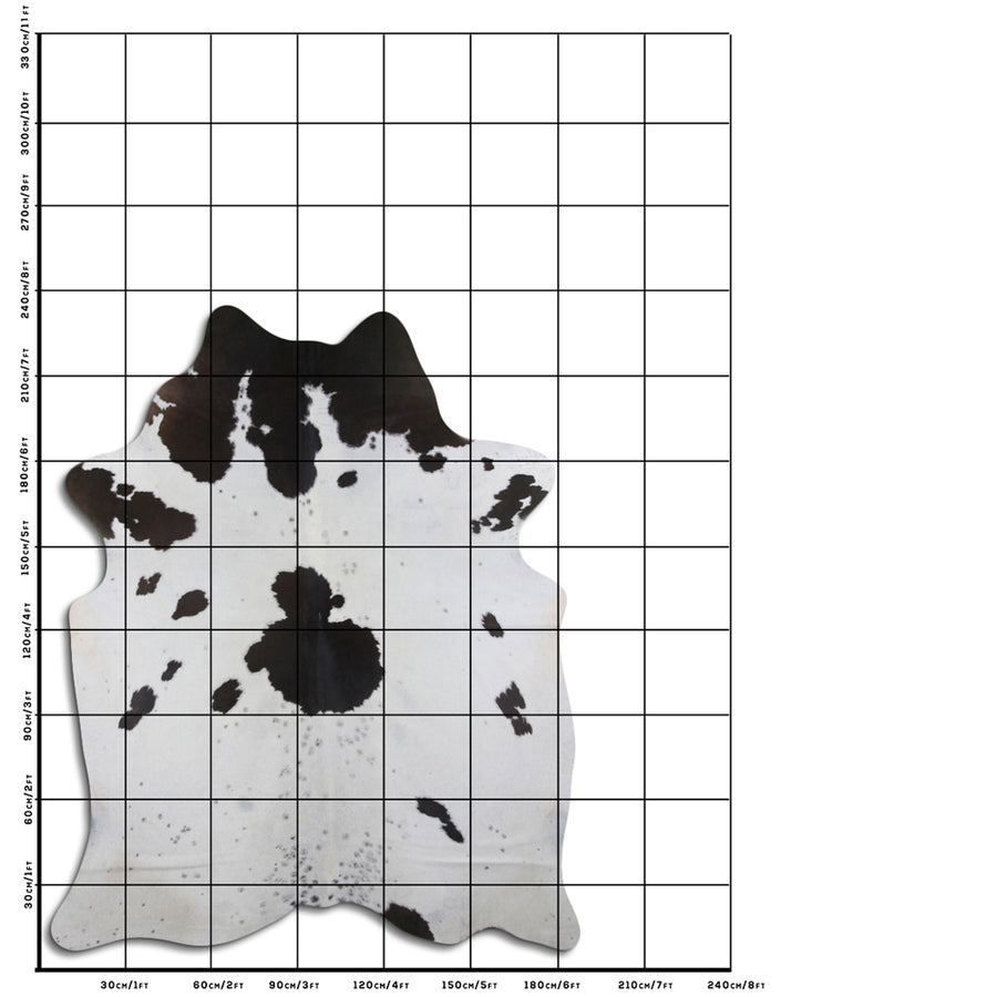7.5 Ft X 6 Ft Genuine Brazilian Cowhide Skin Rug by Hilason | Hair-On Leather Home Décor Carpet