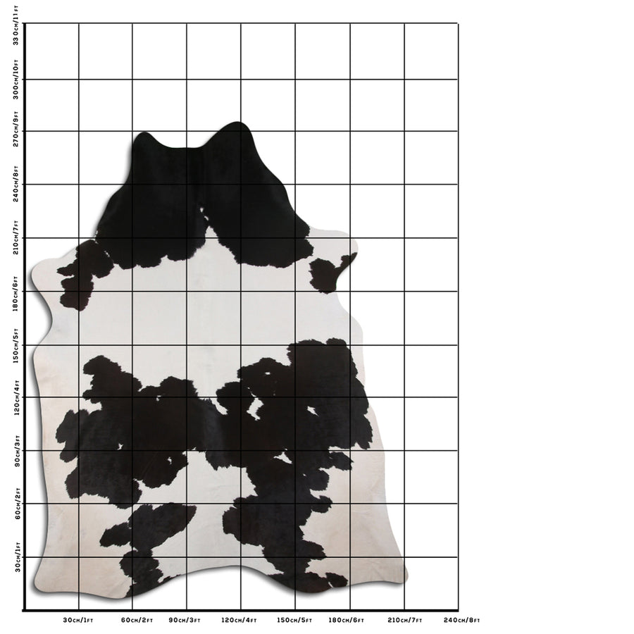 9 Ft X 7 Ft Genuine Brazilian Cowhide Skin Rug by Hilason | Hair-On Leather Home Décor Carpet