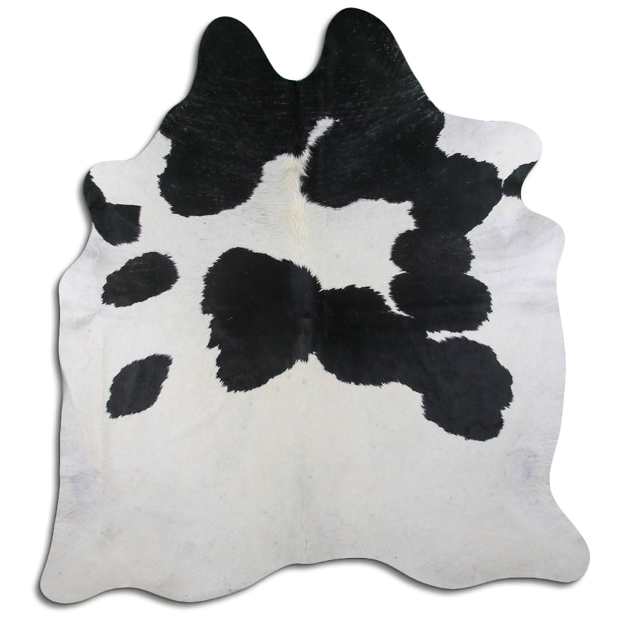 8 Ft X 7 Ft Brazilian Cowhide Skin Rug Hair-On Leather Carpet - Hilason