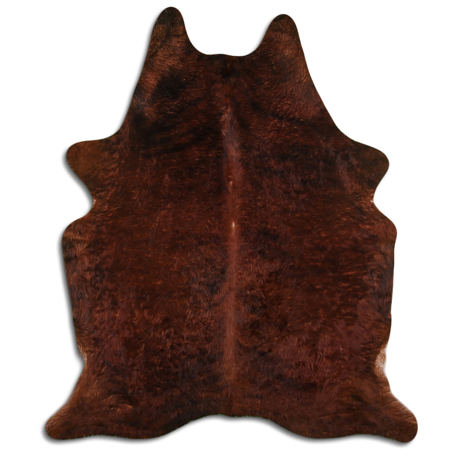7.5 Ft X 6.5 Ft Brazilian Cowhide Skin Rug Hair-On Leather Carpet - Hilason