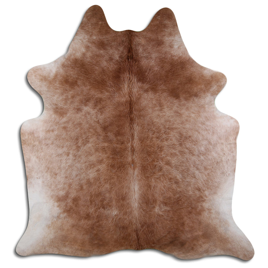7.5 Ft X 6.5 Ft Brazilian Cowhide Skin Rug Hair-On Leather Carpet - Hilason