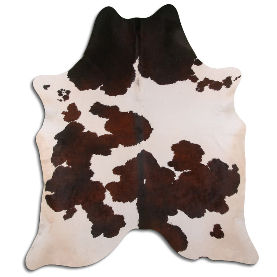 7.5 Ft X 6.5 Ft Brazilian Cowhide Skin Rug Hair-On Leather Carpet - Hilason