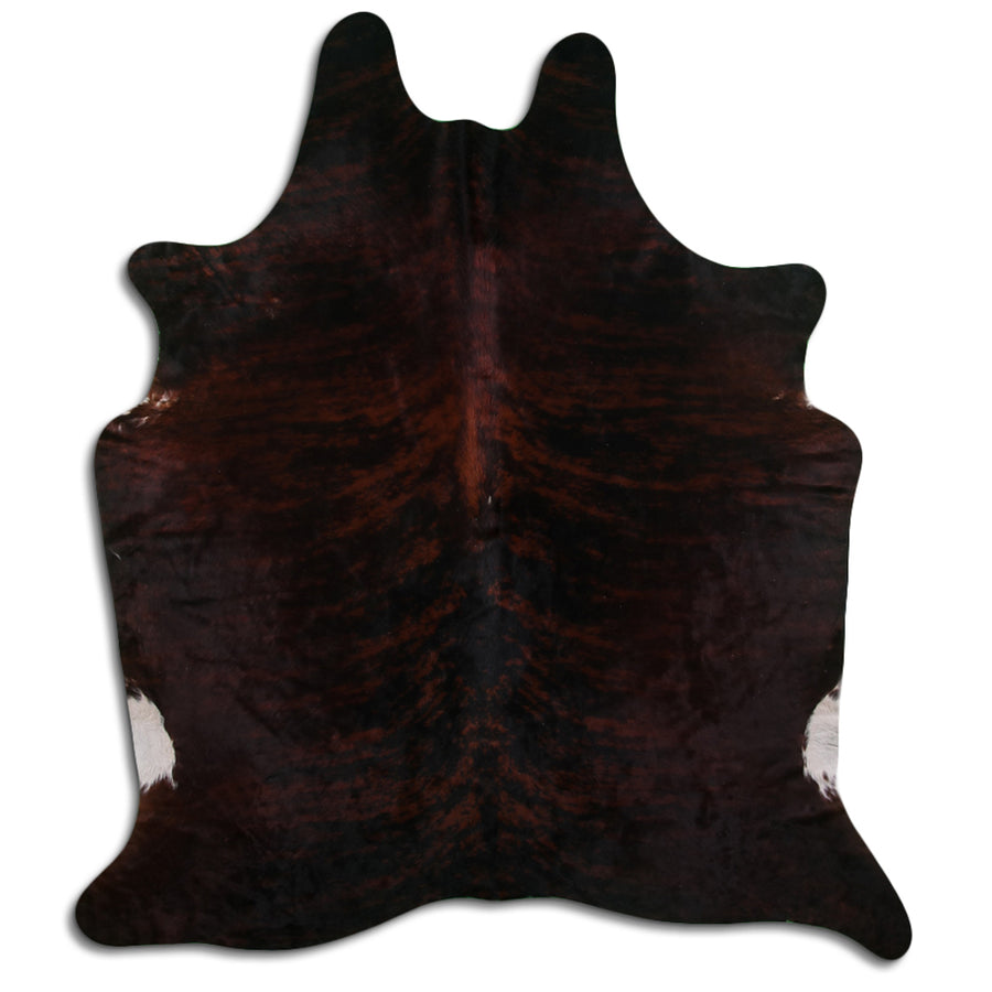 7.5 Ft X 6.5 Ft Brazilian Cowhide Skin Rug Hair-On Leather Carpet - Hilason
