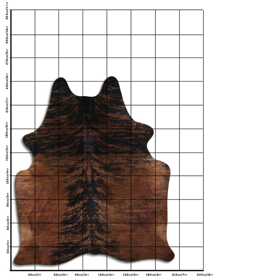 8 Ft X 6.5 Ft Genuine Brazilian Cowhide Skin Rug by Hilason | Hair-On Leather Home Décor Carpet