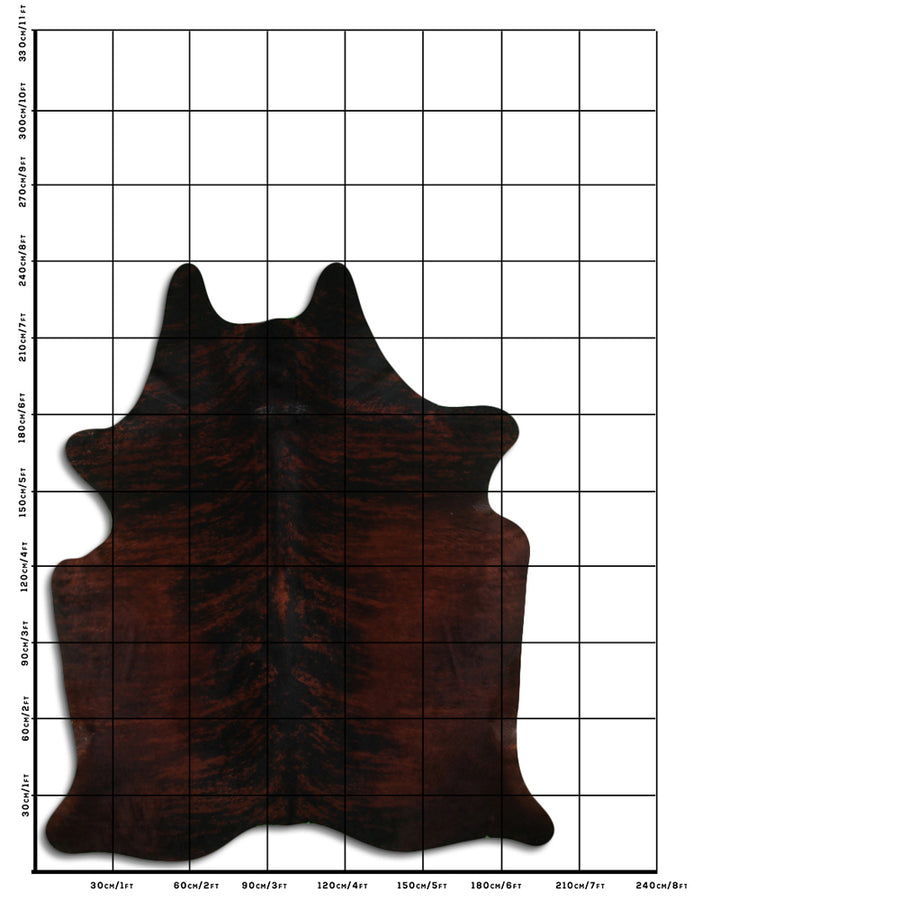 8 Ft X 6.5 Ft Genuine Brazilian Cowhide Skin Rug by Hilason | Hair-On Leather Home Décor Carpet