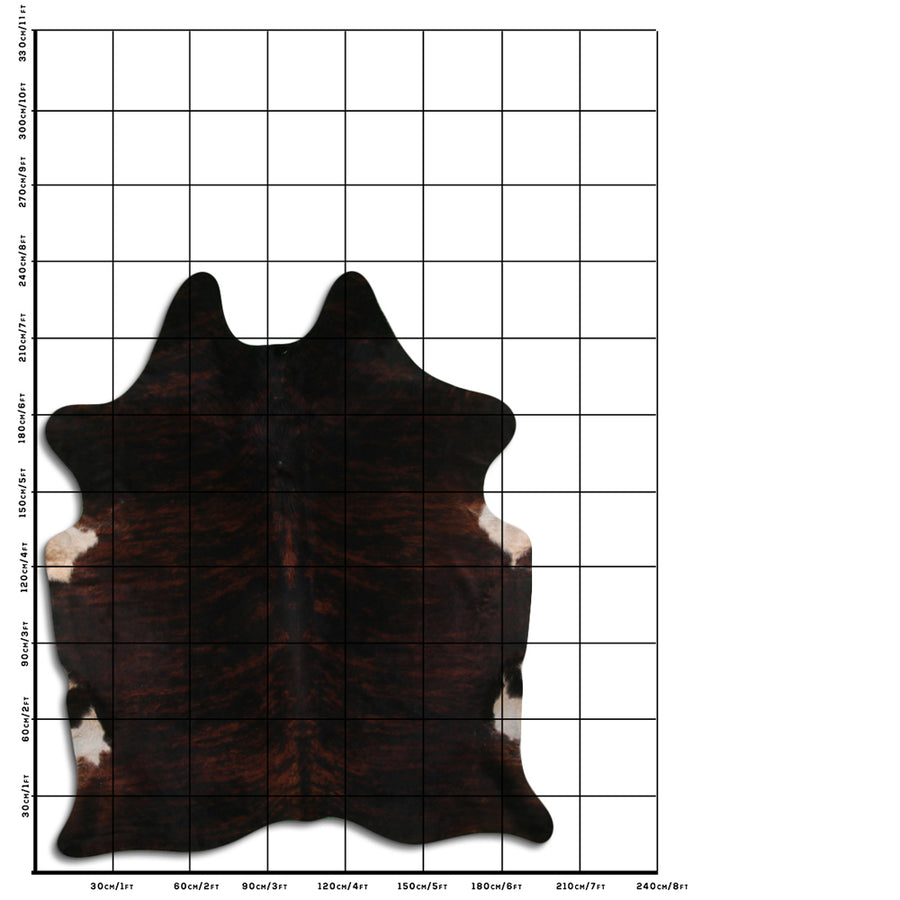 8 Ft X 6.5 Ft Genuine Brazilian Cowhide Skin Rug by Hilason | Hair-On Leather Home Décor Carpet