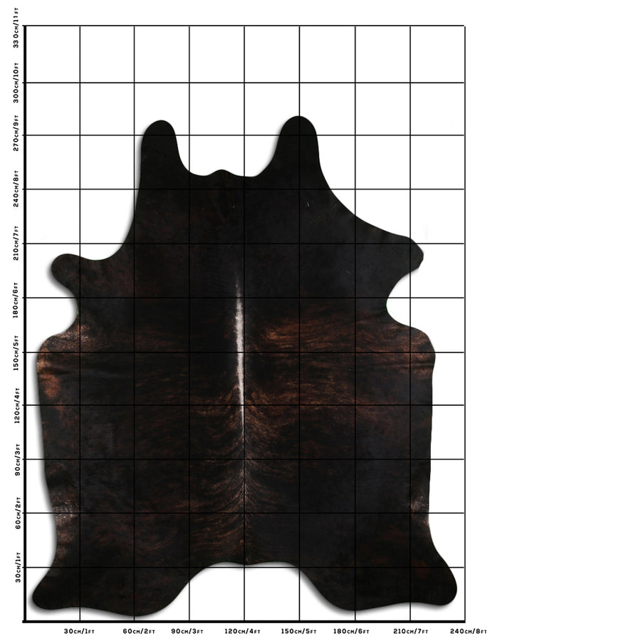 9.5 Ft X 7.5 Ft Genuine Brazilian Cowhide Skin Rug by Hilason | Hair-On Leather Home Décor Carpet