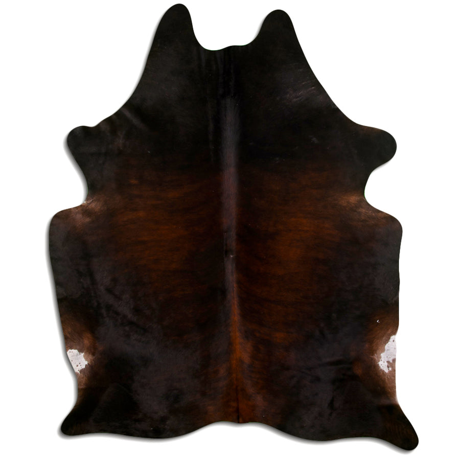 Brown and black cowhide leather hide rug - Uhorse