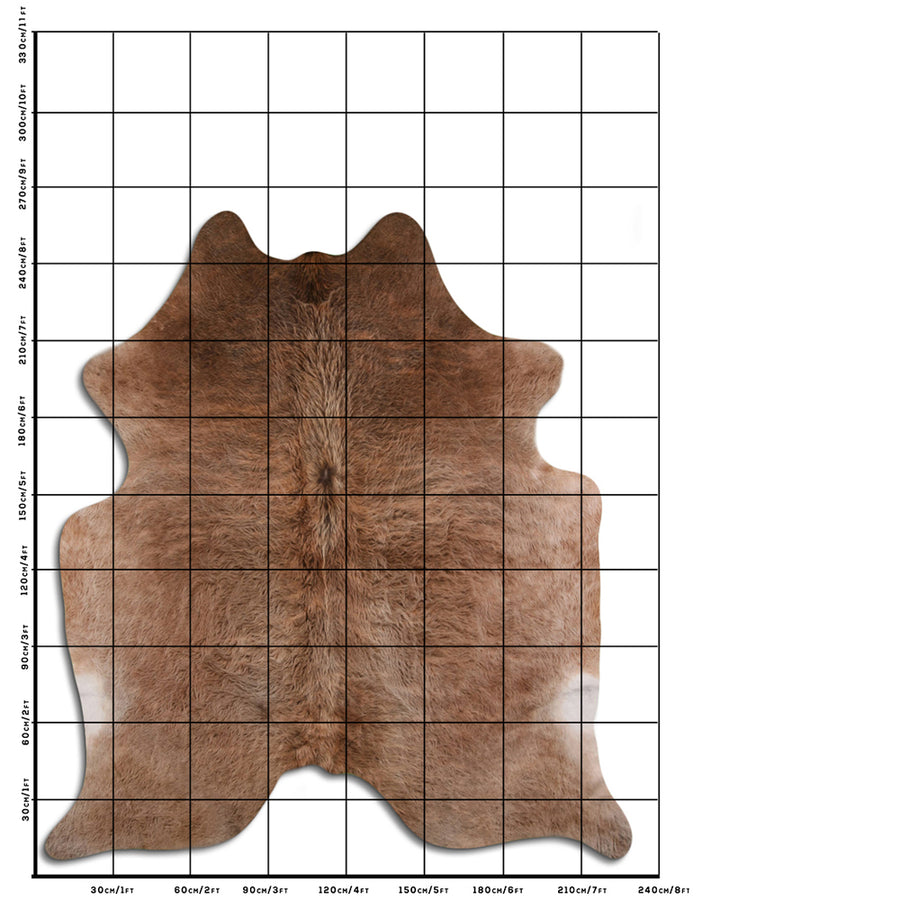 8.5 Ft X 7.5 Ft Genuine Brazilian Cowhide Skin Rug by Hilason | Hair-On Leather Home Décor Carpet