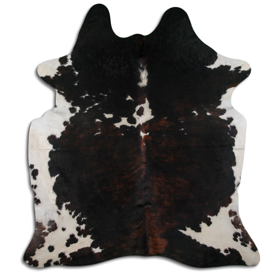 Black and white cowhide leather saddle blanket - Uhorse