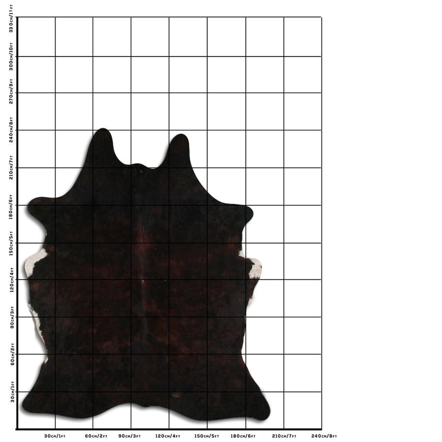 8 Ft X 6.5 Ft Genuine Brazilian Cowhide Skin Rug by Hilason | Hair-On Leather Home Décor Carpet