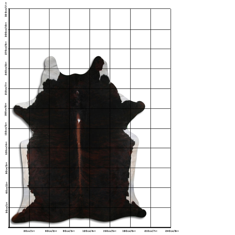 8.5 Ft X 7.5 Ft Genuine Brazilian Cowhide Skin Rug by Hilason | Hair-On Leather Home Décor Carpet