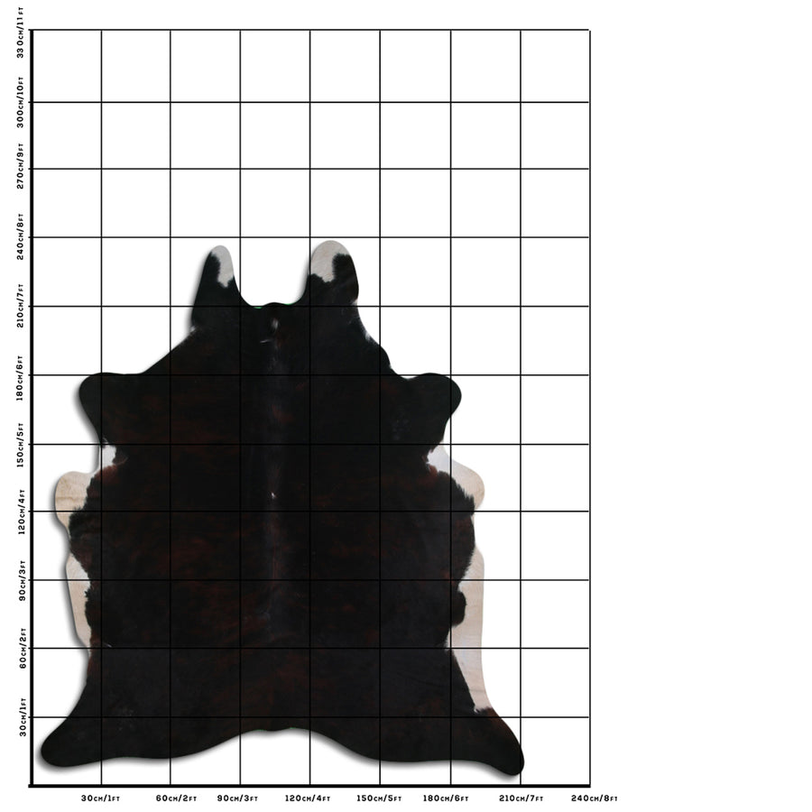 8 Ft X 7 Ft Genuine Brazilian Cowhide Skin Rug by Hilason | Hair-On Leather Home Décor Carpet