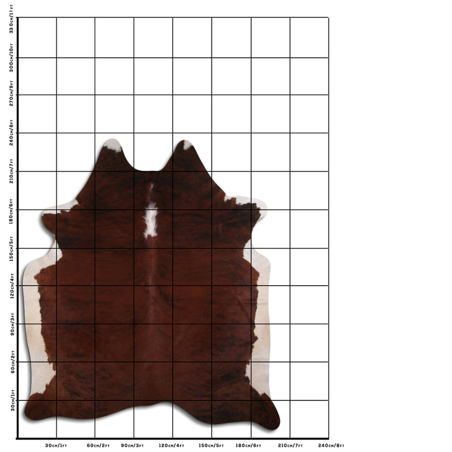 8 Ft X 6.5 Ft Genuine Brazilian Cowhide Skin Rug by Hilason | Hair-On Leather Home Décor Carpet