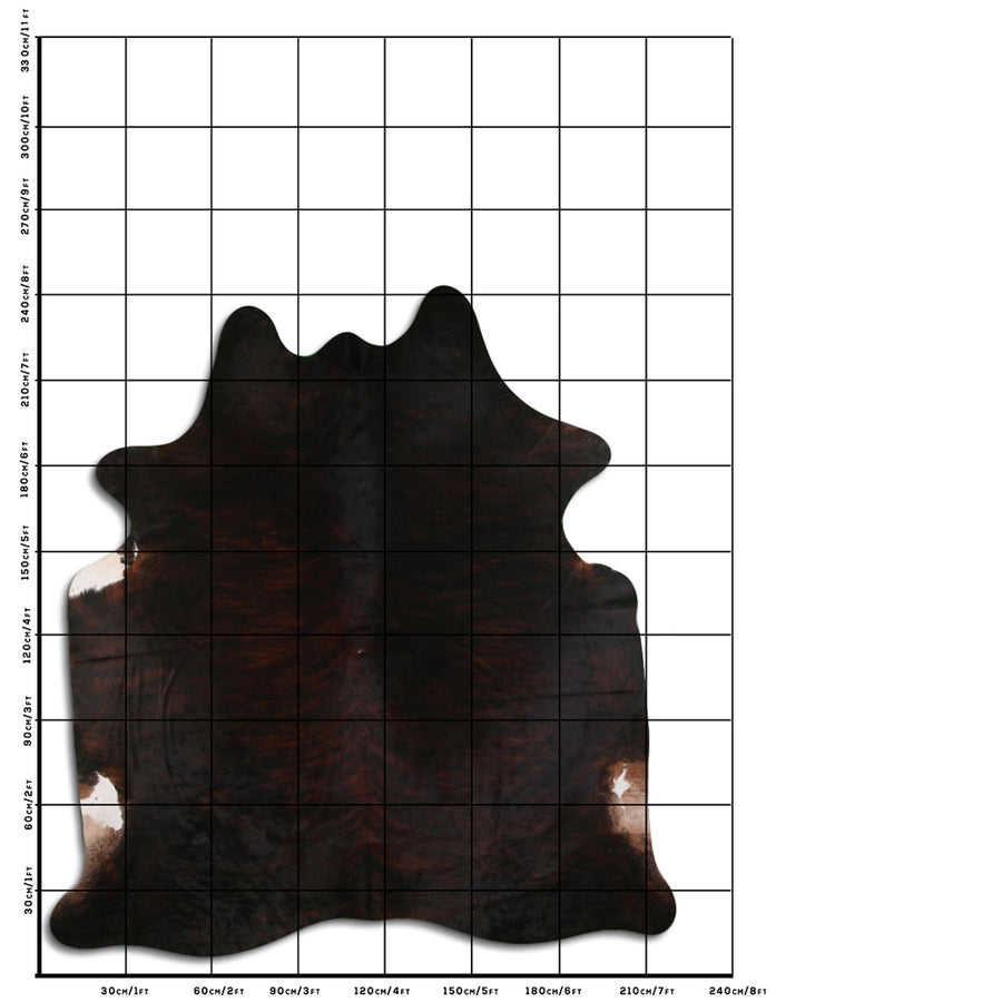 8 Ft X 7 Ft Genuine Brazilian Cowhide Skin Rug by Hilason | Hair-On Leather Home Décor Carpet