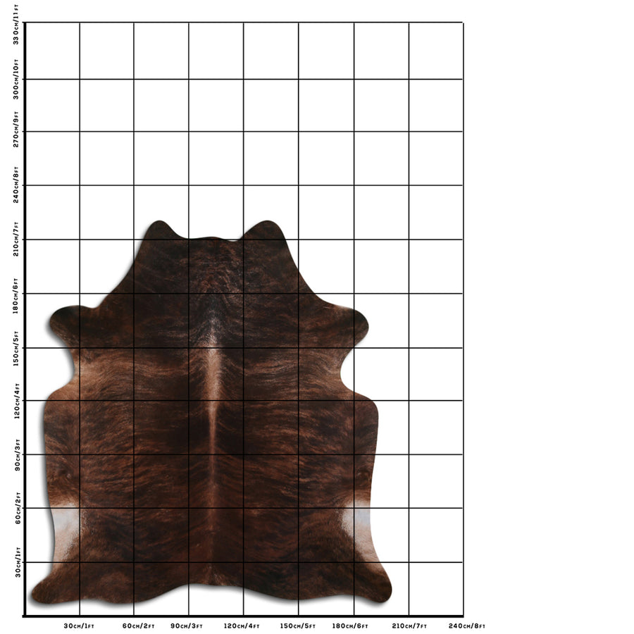 7.5 Ft X 6.5 Ft Genuine Brazilian Cowhide Skin Rug by Hilason | Hair-On Leather Home Décor Carpet