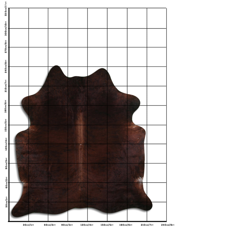 8 Ft X 7 Ft Genuine Brazilian Cowhide Skin Rug by Hilason | Hair-On Leather Home Décor Carpet