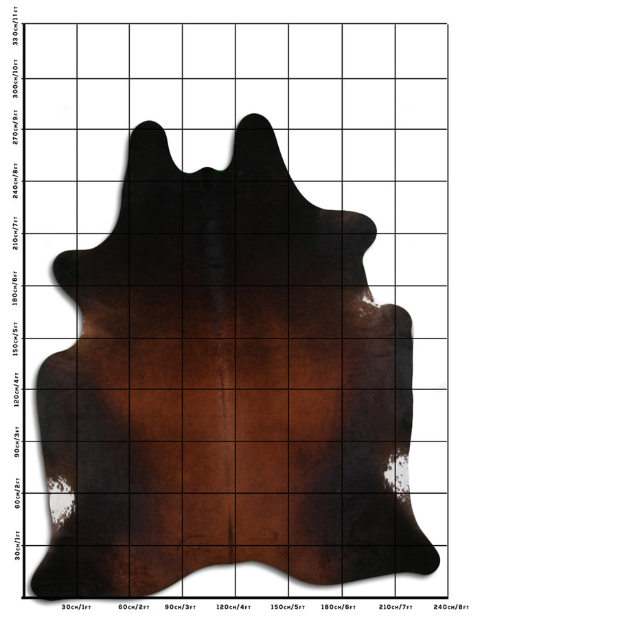 9 Ft X 7.5 Ft Genuine Brazilian Cowhide Skin Rug by Hilason | Hair-On Leather Home Décor Carpet