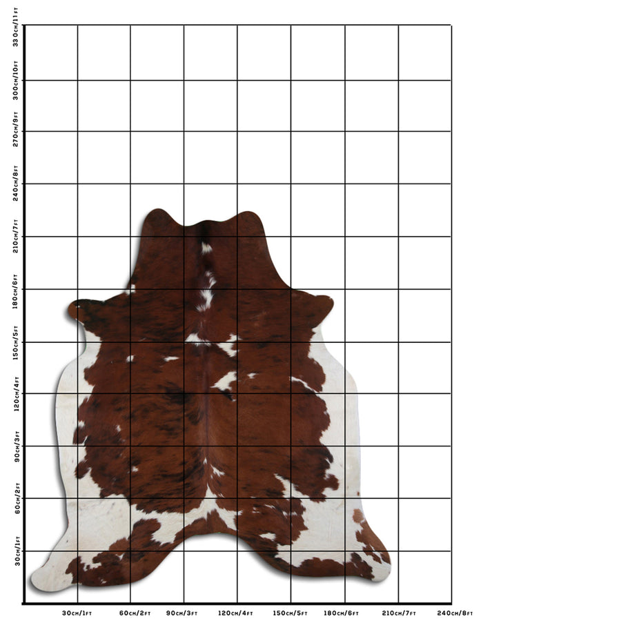 7.5 Ft X 6.5 Ft Genuine Brazilian Cowhide Skin Rug by Hilason | Hair-On Leather Home Décor Carpet