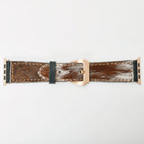 American Darling ADWAM107 Beautifully Hair-On Genuine American Leather I watch Strap Men and Women Unisex