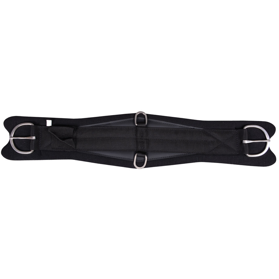 32 In Hilason Horse Roper Comfort Cinch Girth Stainless Steel Black - Uhorse