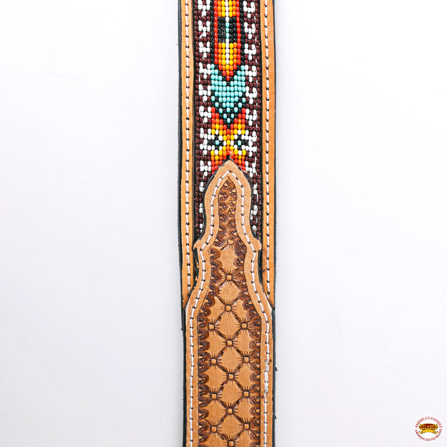 HILASON Western Genuine Leather Belt for Men Women Cowboy Cowgirl Handmade Unisex Full Grain Heavy Duty Tooled Beaded