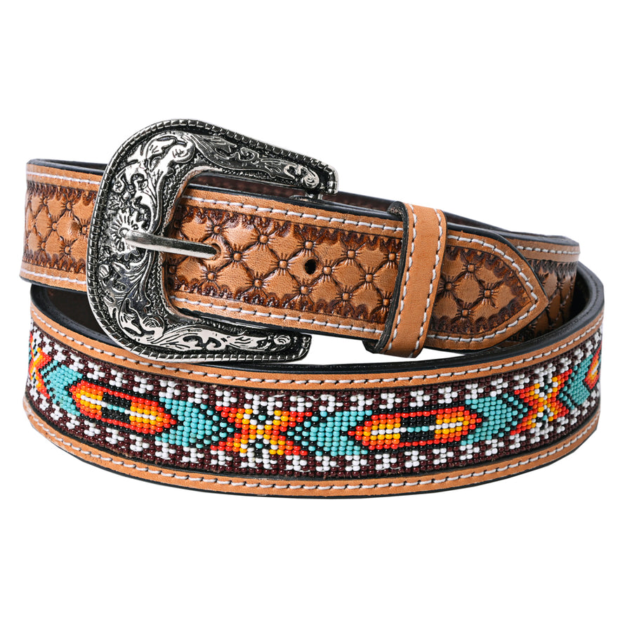 HILASON Western Genuine Leather Belt for Men Women Cowboy Cowgirl Handmade Unisex Full Grain Heavy Duty Tooled - Uhorse