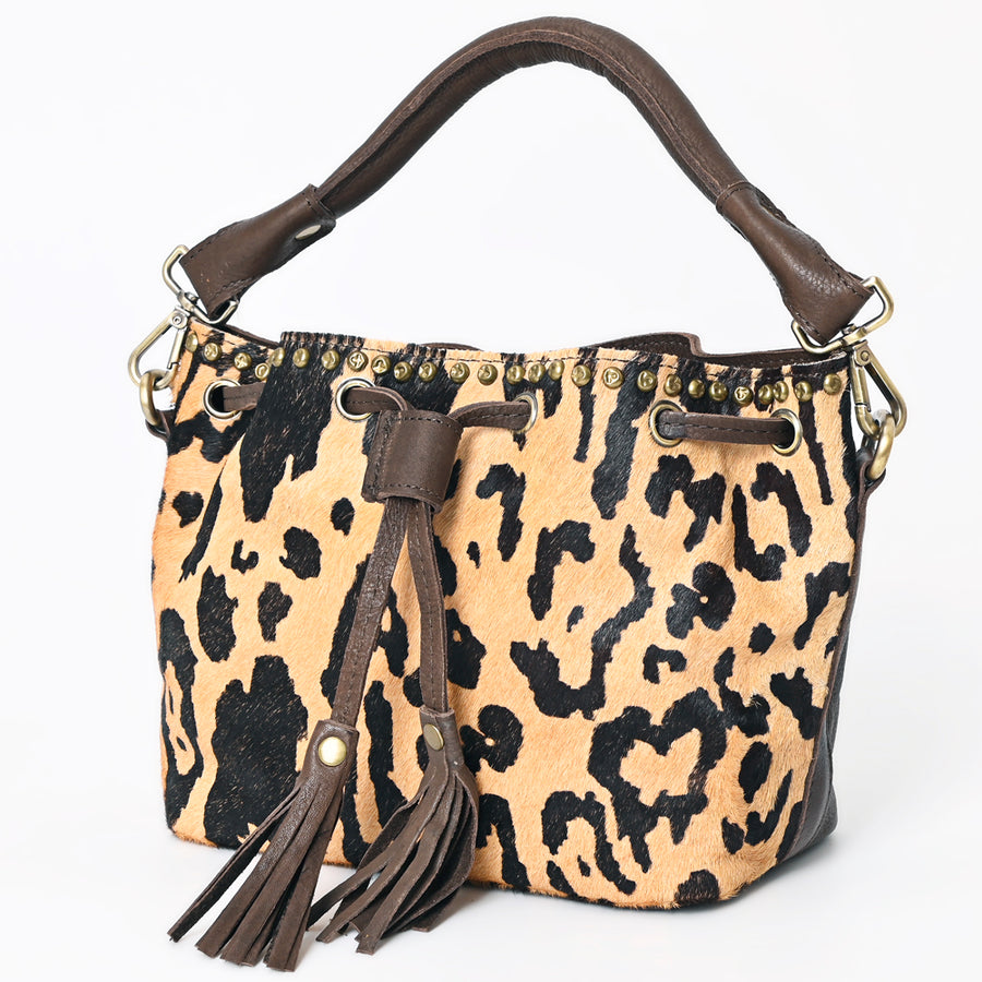 American Darling Bucket Hair-On Genuine Leather Western Women Bag | Handbag Purse Bags for Wallet Cute - Uhorse