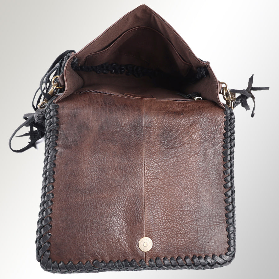 American Darling Small Cross body Bag Western Genuine Leather Handcrafted Purse with Turquoise Stone and YKK Zipper