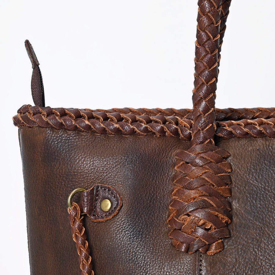 American Darling Tote Bag Western Genuine Leather Handcrafted Large Purse with Turquoise Stone, Fringes and YKK Zipper