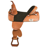 HILASON W. H. American Leather Barrel Racing Saddle | Treeless for H.s by Hilason – Cowboy and equestrian accessories