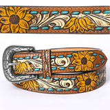 American Darling ADBLF204-L Beautifully Hand Tooled Genuine American Leather Belt Men and  Women