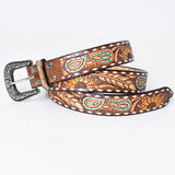 Beautifully Hand Tooled Hand Painted Genuine American Leather Belt Men and Women