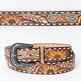 Beautifully Hand Tooled Hand Painted Genuine American Leather Belt Men and Women