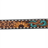 American Darling ADBLF207-L Beautifully Hand Tooled Genuine American Leather Belt Men and  Women