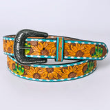 American Darling ADBLF208-L Beautifully Hand Tooled Genuine American Leather Belt Men and  Women