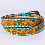 American Darling ADBLF208-L Beautifully Hand Tooled Genuine American Leather Belt Men and  Women