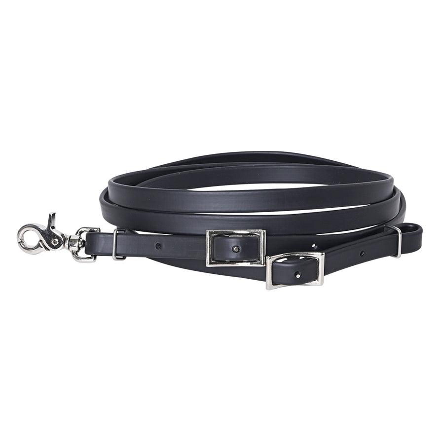 HILASON Western Horse Biothane Leather Rein Black | Horse-Rein - Uhorse