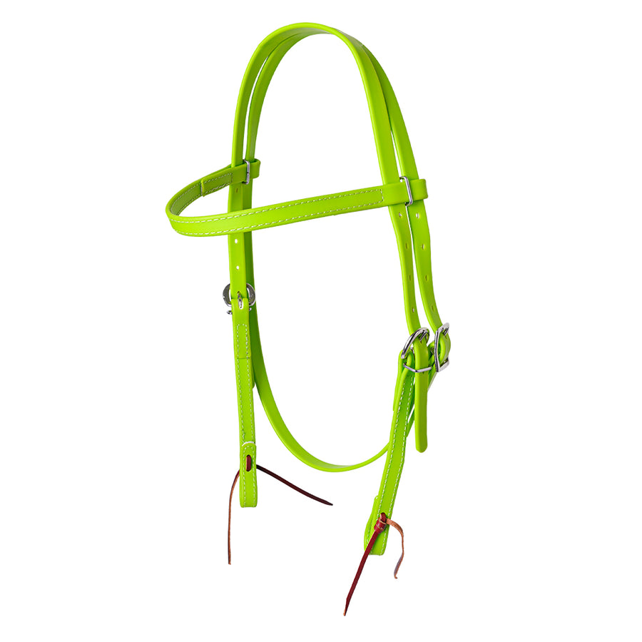 HILASON Western Horse Biothane Leather Headstall Tack Lime Green - Hilason