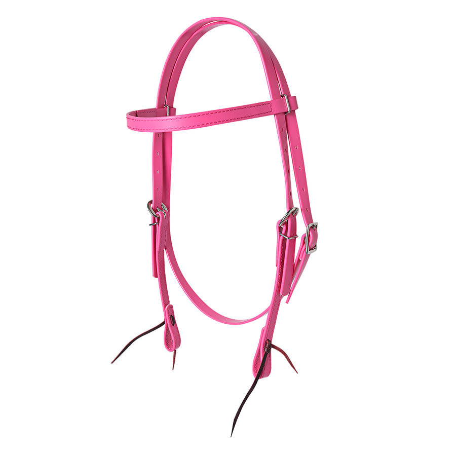 HILASON Western Horse Biothane Leather Headstall Tack Pink - Hilason