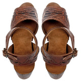 American Darling Adft101 Hand Tooled, Carved Genuine Leather Sandal Footwear Flip Flop | Tooled